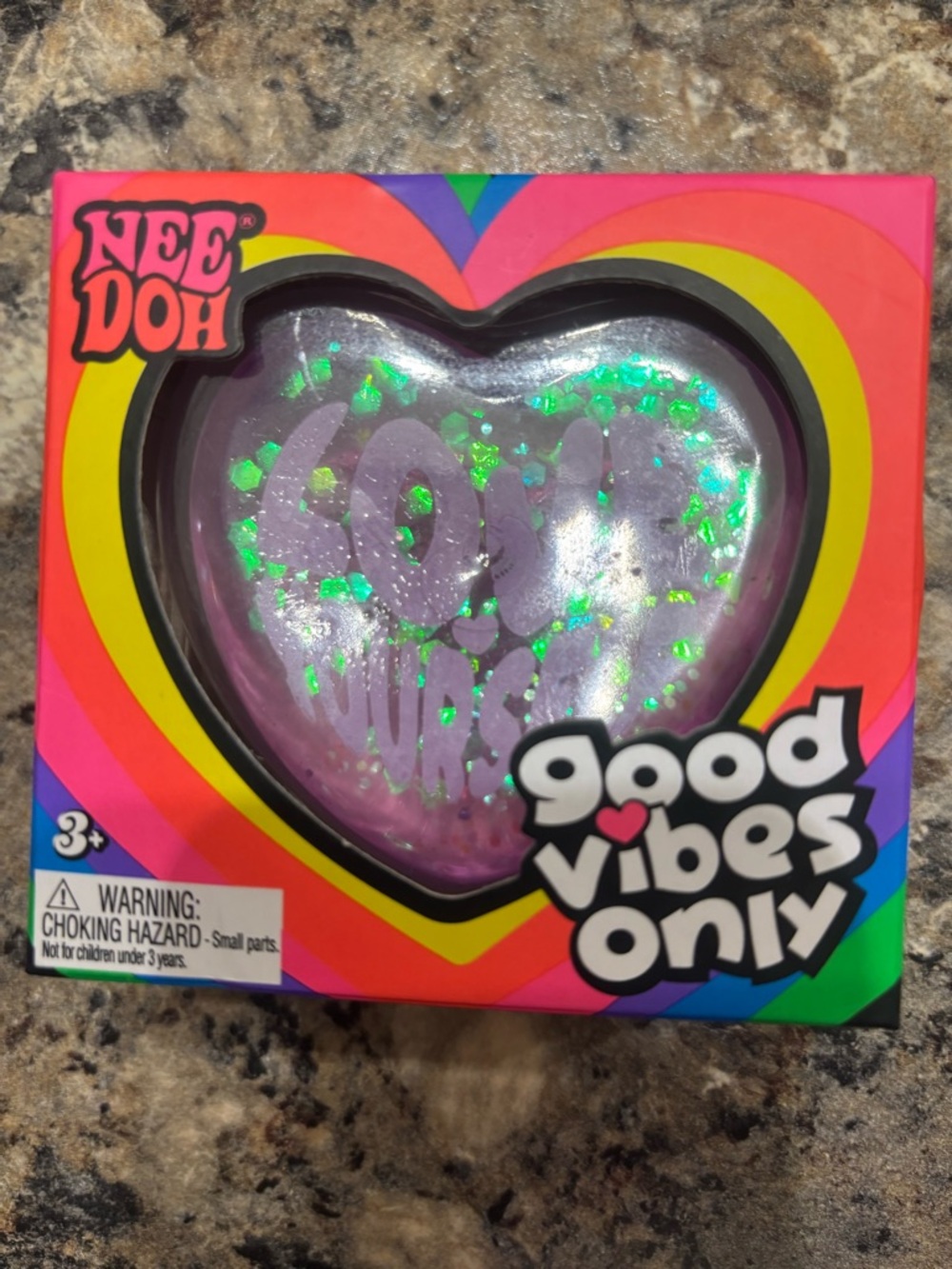 NeeDoh Good Vibes Only Heart Squishy